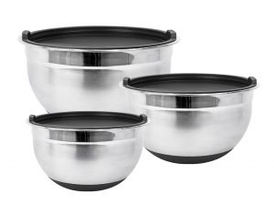 Fitzroy & Fox Black Mixing Bowls - Set of 3